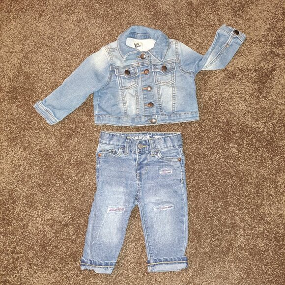 Baby Bgosh Other - Baby B'gosh Denim Jean Jacket and Cat&Jack Super Stretch Skinny Sequin Jeans